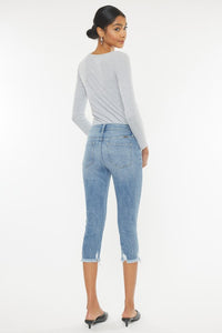 MID RISE CAPRI JEAN PANTS | KANCAN