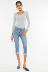 MID RISE CAPRI JEAN PANTS | KANCAN