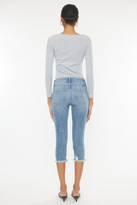 MID RISE CAPRI JEAN PANTS | KANCAN