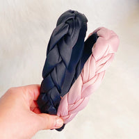 Black Satin Braid Headband | Bella Lucca Boutique