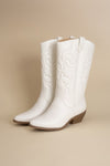 Rerun White Cowboy Western Boots | Bella Lucca Boutique