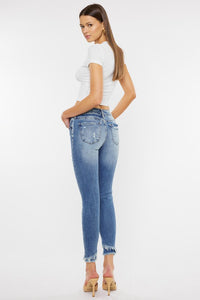 MID RISE ANKLE SKINNY JEANS | KANCAN