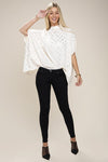 Batwing Mock Neck Blouse