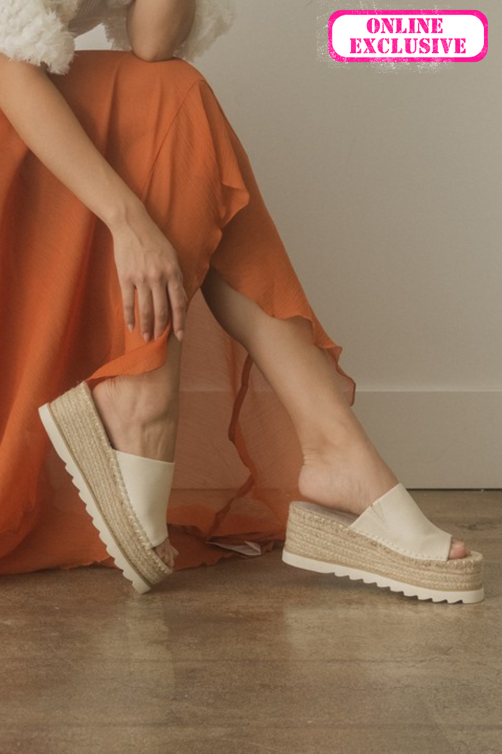 Espadrille on sale platform slides