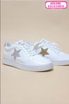 Vegan Leather Sneakers | Rhinestone Star