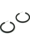 Small Black Acrylic Hoops | Bella Lucca Boutique