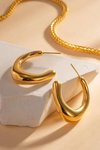 Geometric Shaped Gold Hoops | Bella Lucca Boutique 