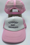 Pink Support Day Drinking Embroidered Trucker Hat | Bella Lucca Exclusive Custom Embroidered Trucker Hat