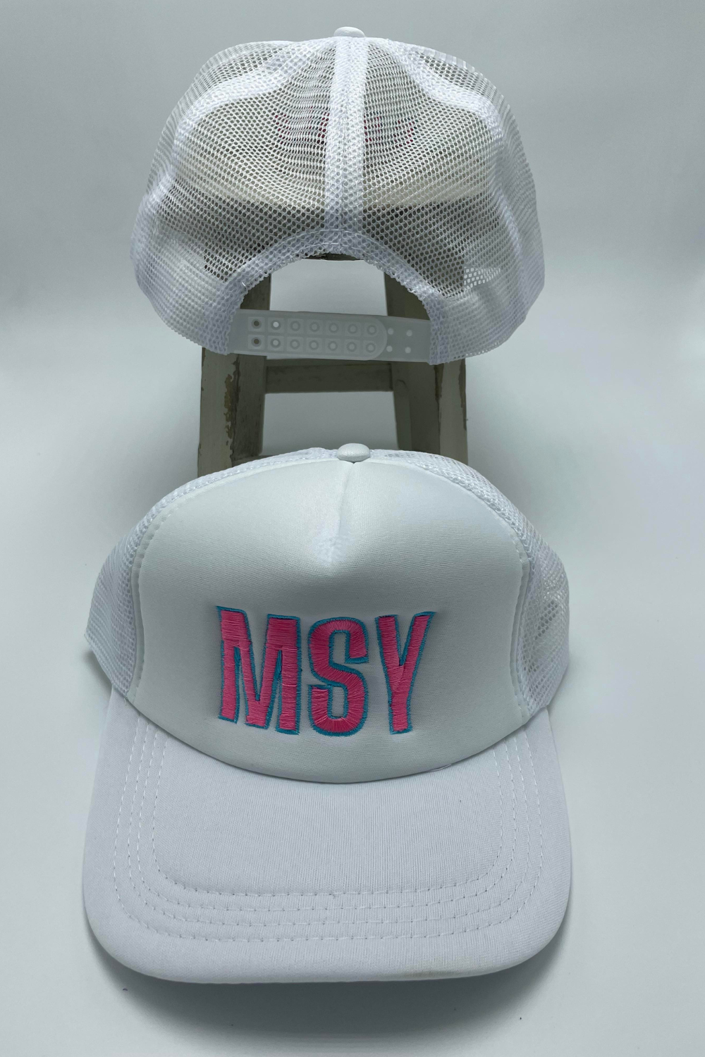 MSY Airport Code | Bella Lucca Exclusive Custom Embroidered Trucker Hat