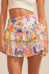 Multi Color Layered Sequin Skort Skirt | Bella Lucca Boutique