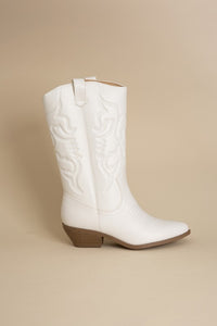 White Rerun Cowboy Western Boots | Bella Lucca Boutique