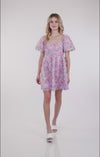 3D Puff Sleeve Flower Dress | Bella Lucca Boutique