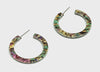 Small Multi Purple Confetti Acrylic Hoops | Bella Lucca Boutique