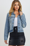 Distressed Denim Jean Jacket | Bella Lucca Boutique