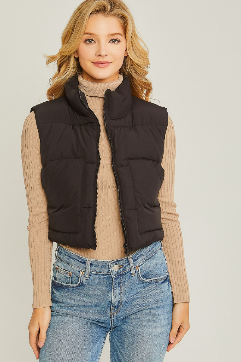 Bella Lucca Boutique Cropped Puffer Vest