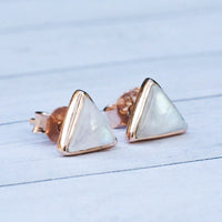 Pura Vida Gemstone Triangle Stud