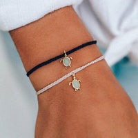 SAVE THE SEA TURTLES SILVER CHARM BRACELET | PURA VIDA