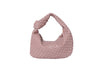 Taupe Woven Faux Leather Shoulder Bag | Bella Lucca Boutique