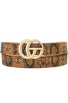 Faux Leather Belt With Gold GO Buckle | Bella Lucca Boutique