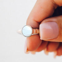 Pura Vida Mother of Pearl Signet Ring | Bella Lucca Boutique