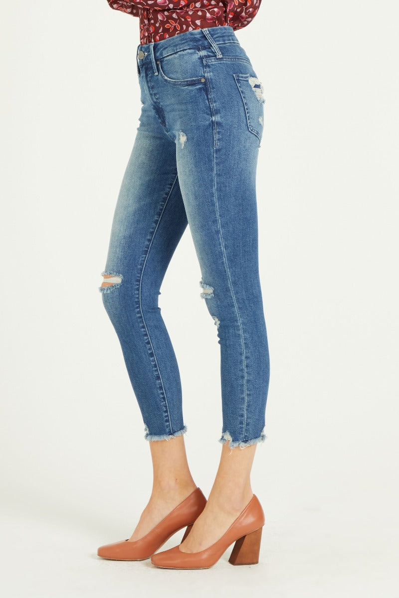 HIGH RISE SKINNY JEANS CROPPED | LAGUNA BEACH