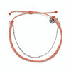 Pura Vida Silver Satellite Chain Anklet | Salmon