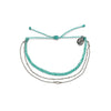 Pura Vida Silver Satellite Chain Anklet | Seafoam