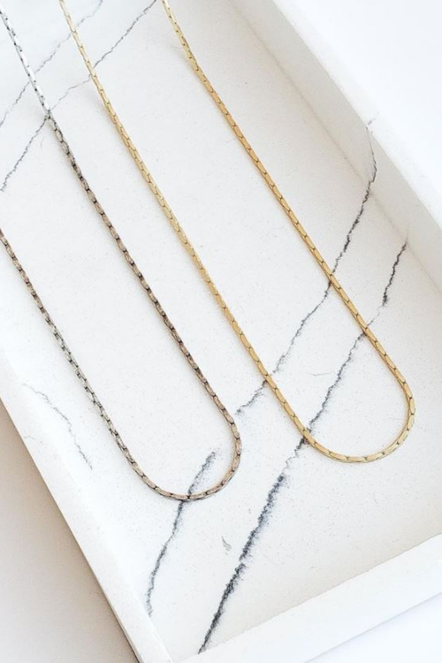 Gold Paperclip Chain Lock Necklace By Virtue – Bella Vita Gifts & Interiors