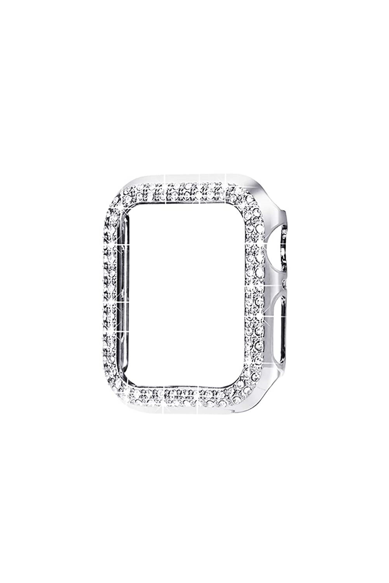 Silver Crystal CZ Apple Watch Face Plate Bumper | Bella Lucca Boutique All Rights Reserved