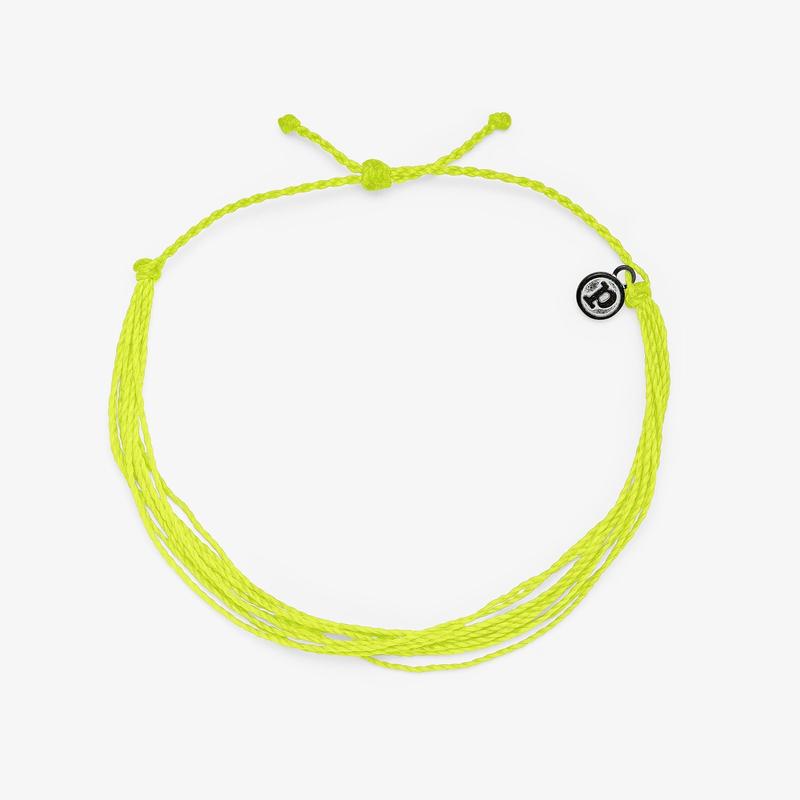 Pura Vida Neon Yellow Anklet | Bella Lucca Boutique