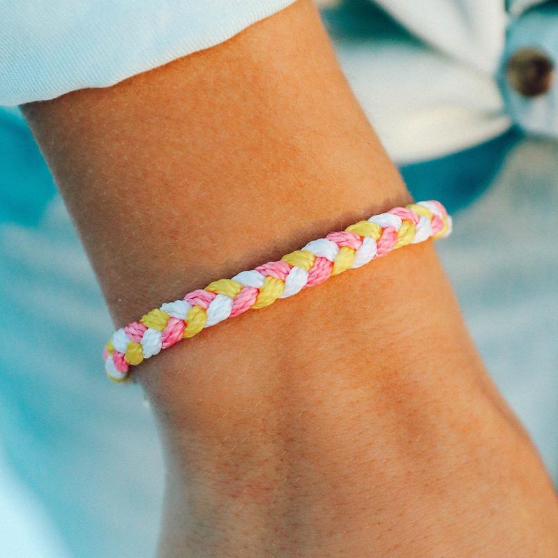 Pura Vida Strawberry Lemonade Multi Braided | Strawberry Lemonade