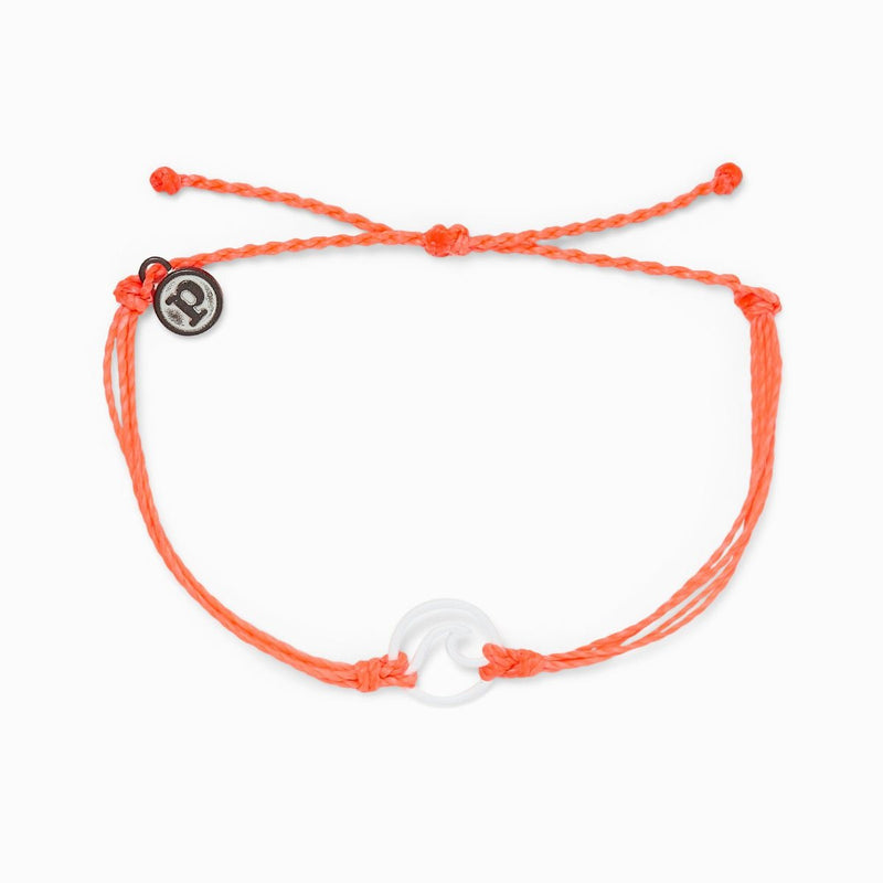 Pura Vida White Enamel Wave Charm Bracelet | Strawberry