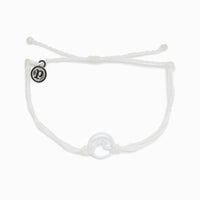 Pura Vida White Enamel Wave Charm Bracelet | White